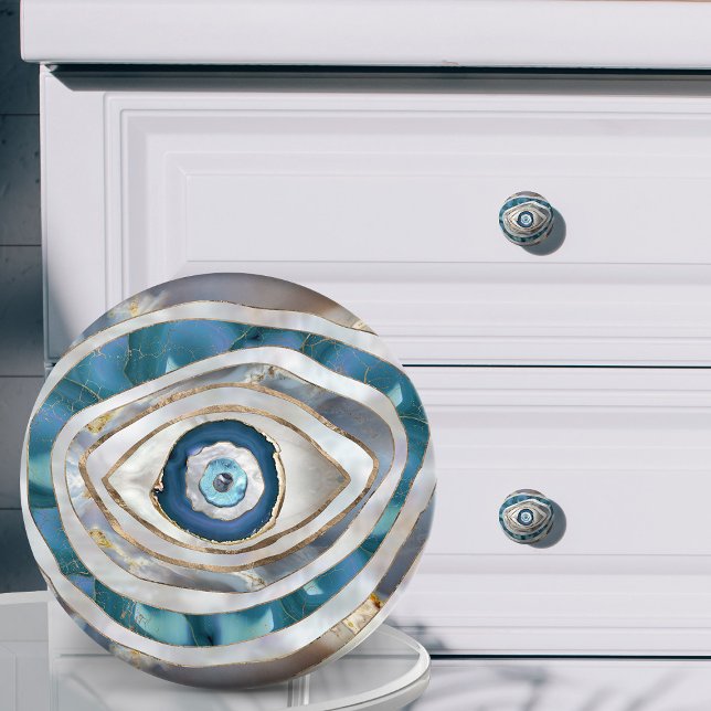 Pomo De Cerámica Texturas minerales y oro del ojo del mal (Subido por el creador)