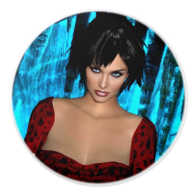 Pomo De Cerámica The World Behind the Eyes ceramic knob (Anverso)