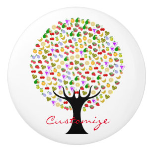 Pomo De Cerámica Thunder_Cove, árbol multifrutal