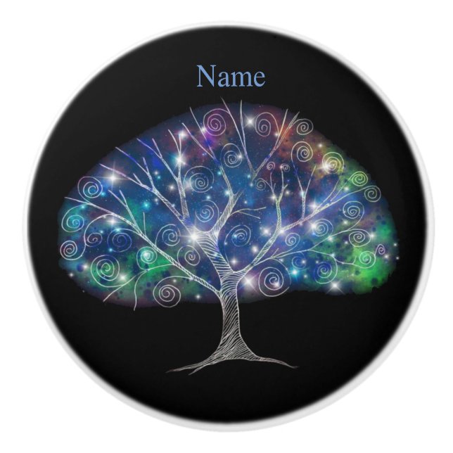 Pomo De Cerámica Thunder_Cove de árbol de ramificación rápida (Anverso)