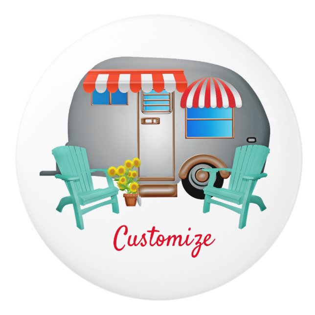 Pomo De Cerámica Thunder_Cove de cañón de caravana de lágrimas  (Anverso)