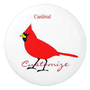 Pomo De Cerámica Thunder_Cove del Cardenal Rojo