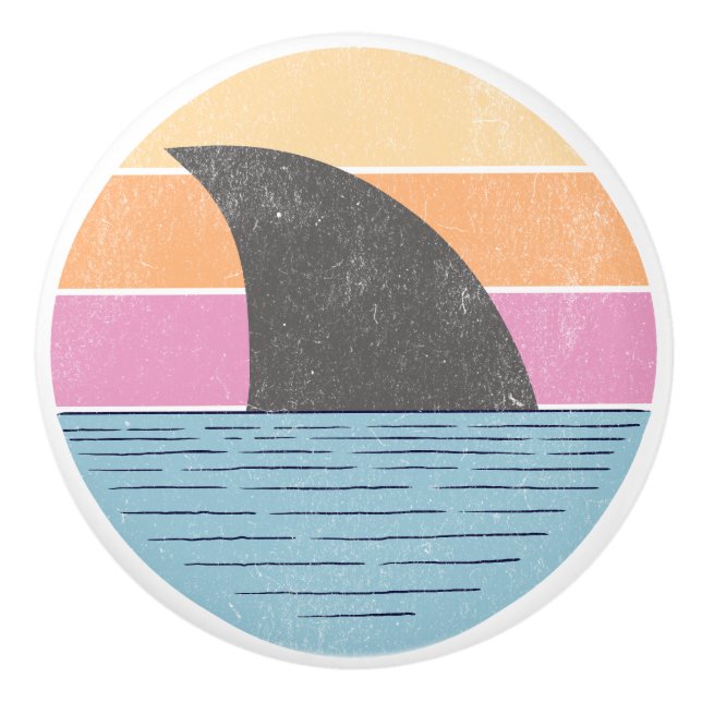 Pomo De Cerámica Tiburón al atardecer (Anverso)