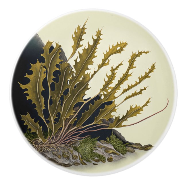 Pomo De Cerámica Tidal Fronds (Anverso)