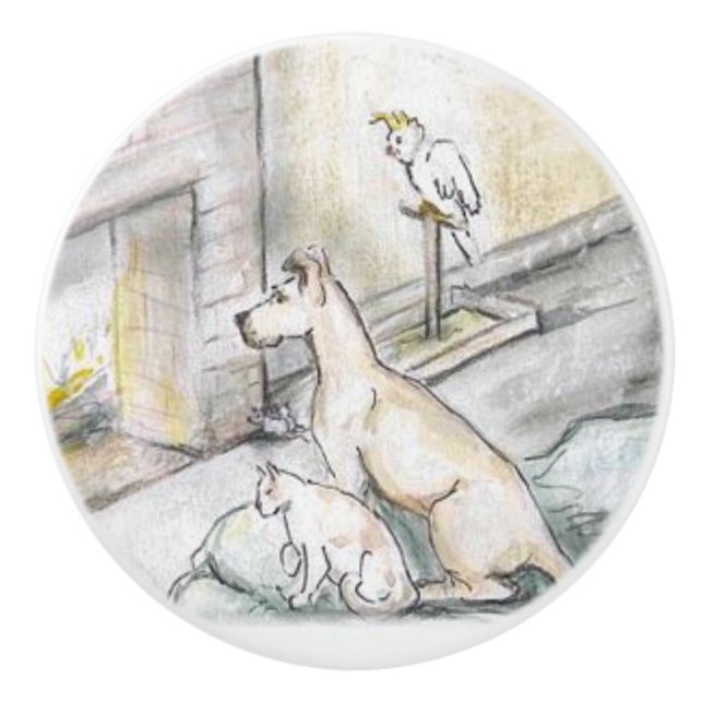 Pomo De Cerámica Tiempo de familia Ron Hevener (Anverso)