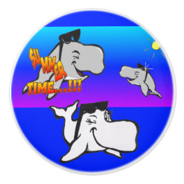 Pomo De Cerámica Tiempo de verano Ballenas Personalizado Extracción