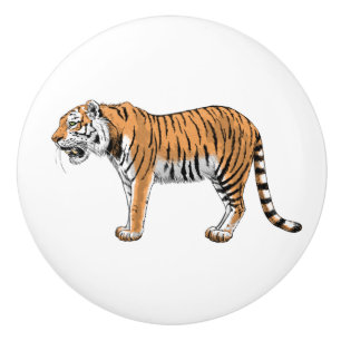 Pomo De Cerámica Tigre