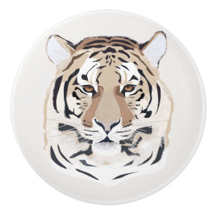 Pomo De Cerámica Tigre, cara de tigre, símbolo de 2022