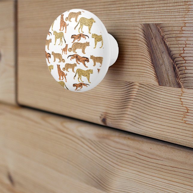 Pomo De Cerámica Tigre, chita y leopardo (Subido por el creador)