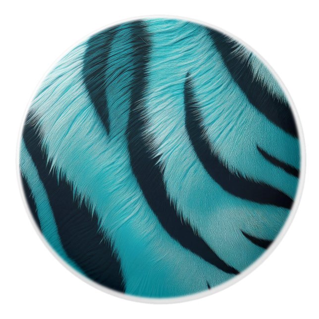 Pomo De Cerámica Tigres azules (Anverso)