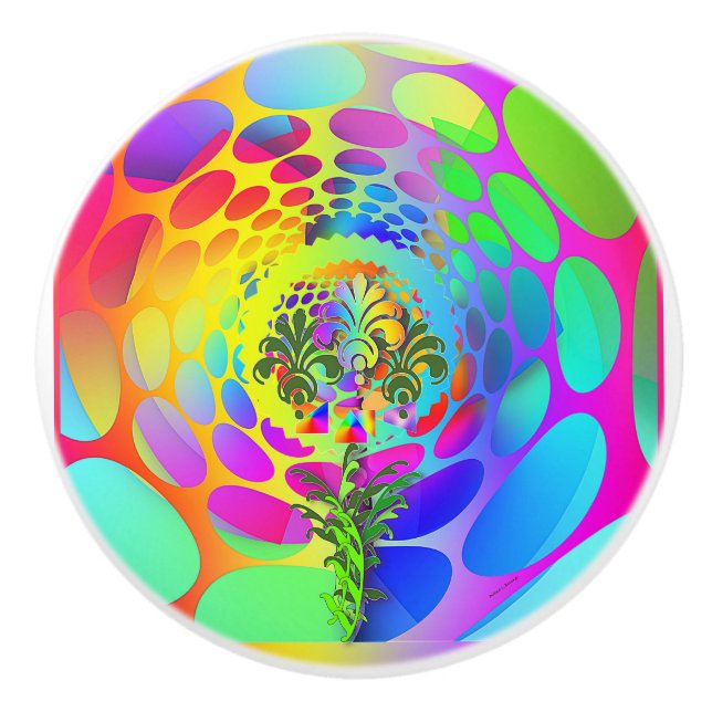 POMO DE CERÁMICA TINY FLOWER (Anverso)