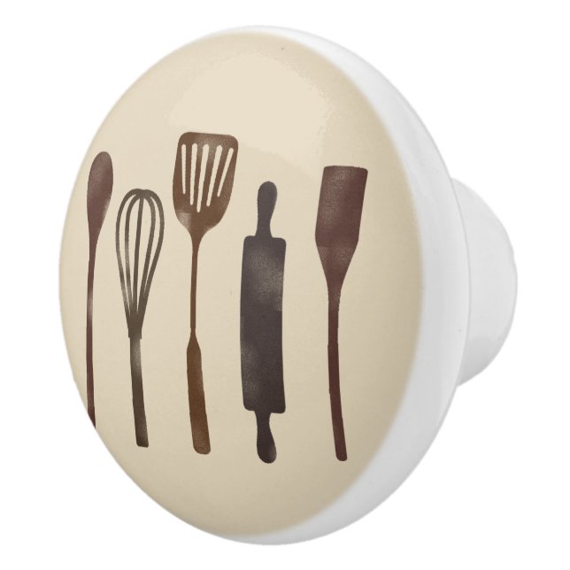 Pomo De Cerámica Tira de cajón de cocina rústica (Derecha)