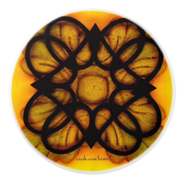 Pomo De Cerámica Tira de cerámica del botón negro (Anverso)