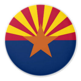 Pomo De Cerámica Tira de perilla cerámica con bandera de Arizona, E