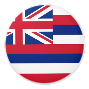 Pomo De Cerámica Tira de perilla cerámica con bandera de Hawaii, Es