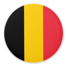 Pomo De Cerámica Tira de perilla de cerámica con bandera de Bélgica