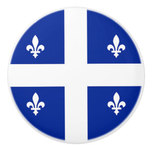 Pomo De Cerámica Tira de perilla de cerámica con bandera de Quebec,