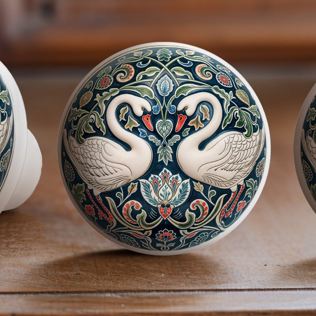 Pomo De Cerámica Tira del botón cerámico de Swan Serenade (Subido por el creador)