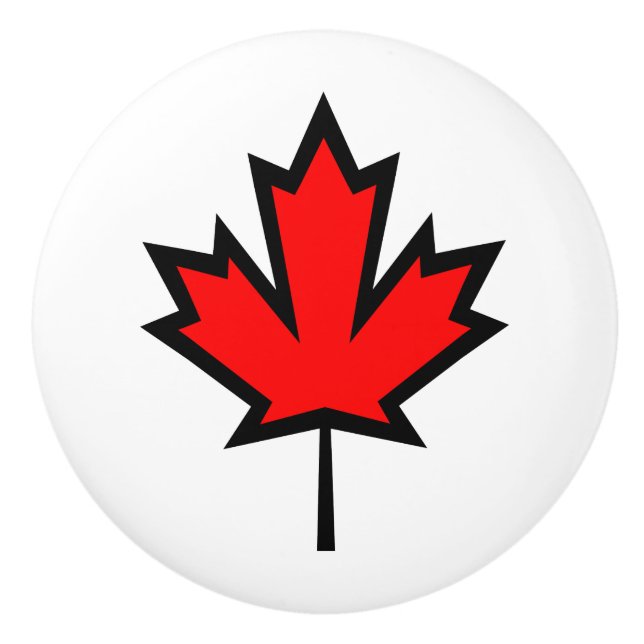 Pomo De Cerámica Tira del cajón de hojas de arce (Anverso)