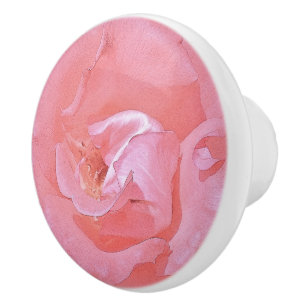 Pomo De Cerámica Tira del cajón rosa