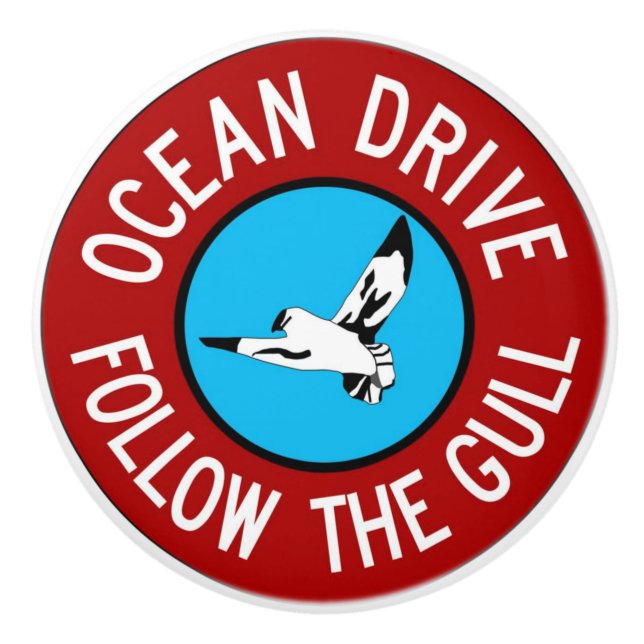 Pomo De Cerámica Tira/pomo de la puerta náutica (Anverso)