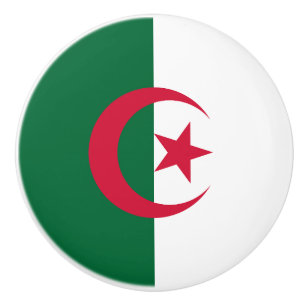 Pomo De Cerámica Tiras de cerámica con bandera de Argelia