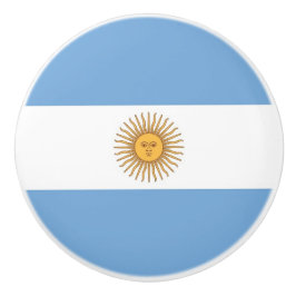 Pomo De Cerámica Tiras de cerámica con bandera de Argentina