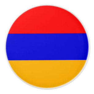 Pomo De Cerámica Tiras de cerámica con bandera de Armenia