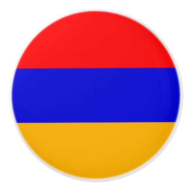 Pomo De Cerámica Tiras de cerámica con bandera de Armenia (Anverso)