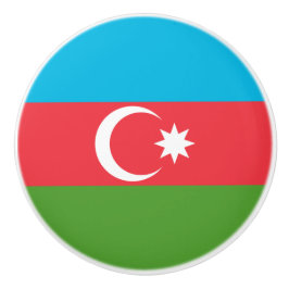 Pomo De Cerámica Tiras de cerámica con bandera de Azerbaiyán