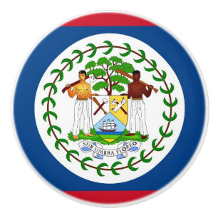 Pomo De Cerámica Tiras de cerámica con bandera de Belice