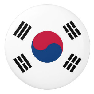 Pomo De Cerámica Tiras de cerámica con bandera de Corea del Sur