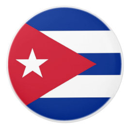 Pomo De Cerámica Tiras de cerámica con bandera de Cuba