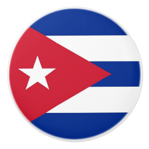 Pomo De Cerámica Tiras de cerámica con bandera de Cuba