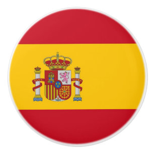 Pomo De Cerámica Tiras de cerámica con bandera de España