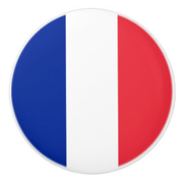 Pomo De Cerámica Tiras de cerámica con bandera de Francia