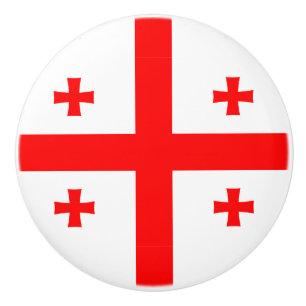 Pomo De Cerámica Tiras de cerámica con bandera de Georgia