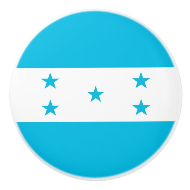 Pomo De Cerámica Tiras de cerámica con bandera de Honduras (Anverso)
