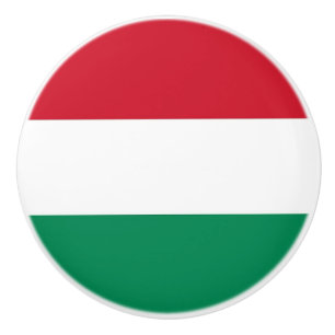 Pomo De Cerámica Tiras de cerámica con bandera de Hungría