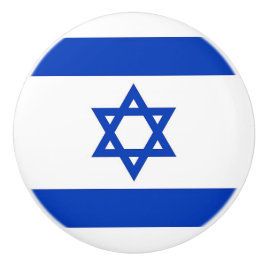 Pomo De Cerámica Tiras de cerámica con bandera de Israel