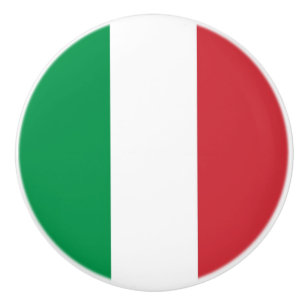 Pomo De Cerámica Tiras de cerámica con bandera de Italia