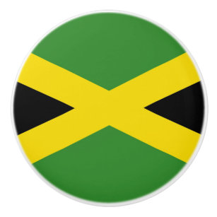 Pomo De Cerámica Tiras de cerámica con bandera de Jamaica