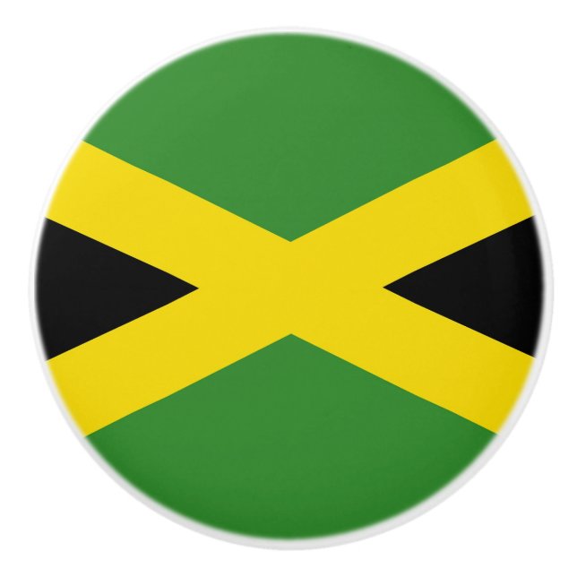 Pomo De Cerámica Tiras de cerámica con bandera de Jamaica (Anverso)