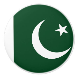 Pomo De Cerámica Tiras de cerámica con bandera de Pakistán