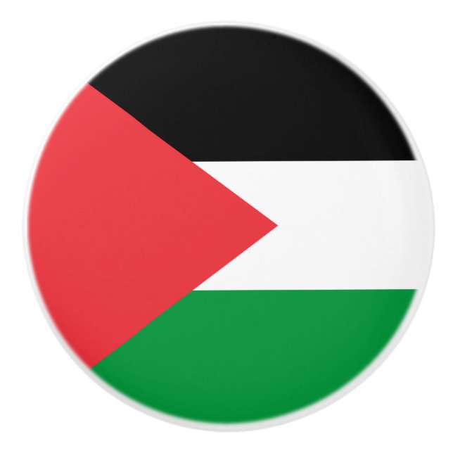 Pomo De Cerámica Tiras de cerámica con bandera de Palestina (Anverso)