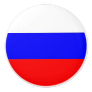 Pomo De Cerámica Tiras de cerámica con bandera de Rusia