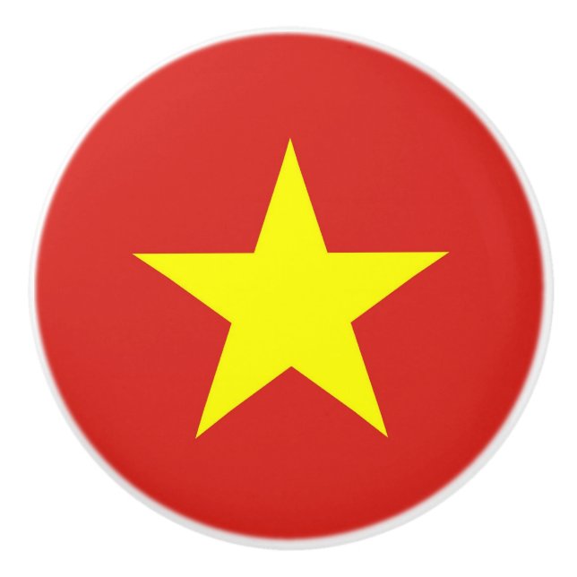 Pomo De Cerámica Tiras de cerámica con bandera de Vietnam (Anverso)