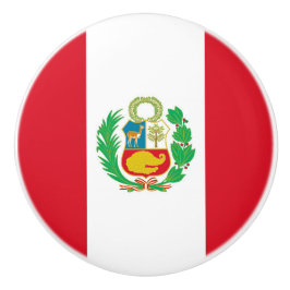 Pomo De Cerámica Tiras de cerámica con bandera del Perú