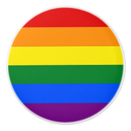Pomo De Cerámica Tiras de cerámica con la bandera del Orgullo LGBT