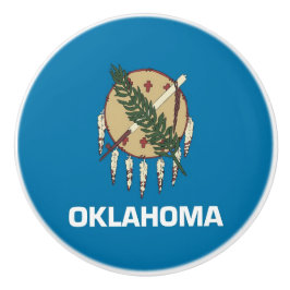 Pomo De Cerámica Tiras de perilla cerámica con bandera de Oklahoma,